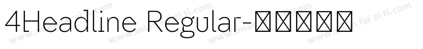 4Headline Regular字体转换